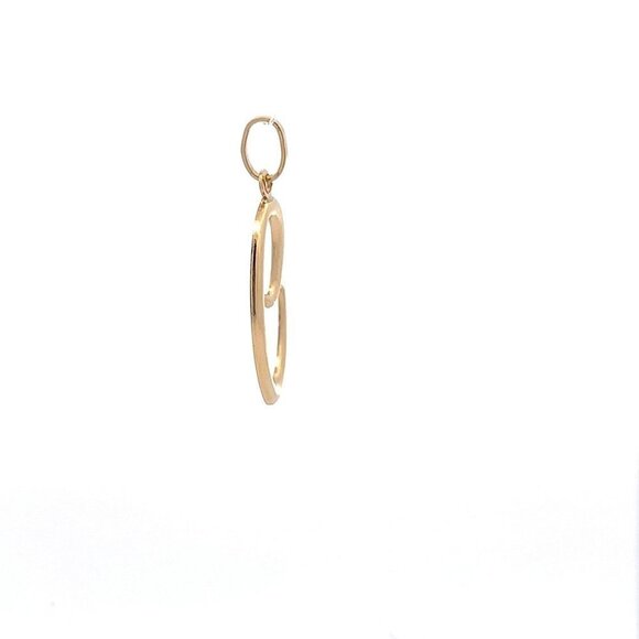 18K Gold Pendant Letter C Initial Alphabet - Picture 8 of 9